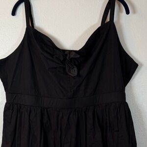 Torrid Black Cotton Blend Fit and Flare Skater Dress Sweetheart Neck Womens 3 3X